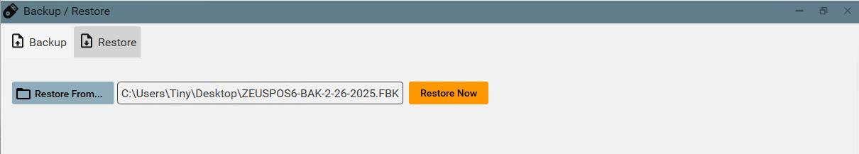 Restore database